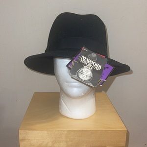 New York Hat & Cap Company Swing Jive large Fedora black hat. NWT. 100% wool
